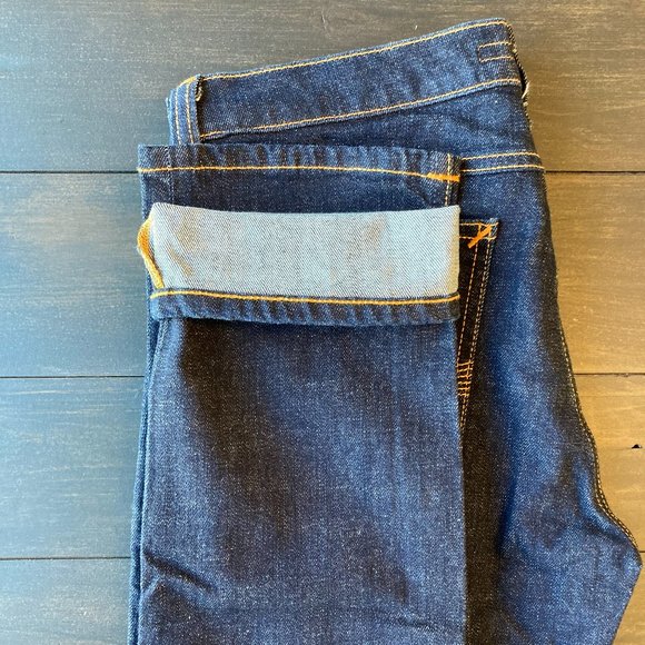 Unisex NUDIE JEANS Long John Denim Pants (NWT) - Picture 4 of 4